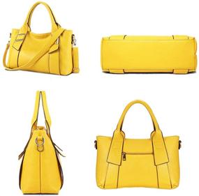 img 3 attached to 👜 Stylish Synthetic Leather Handbag: Women's Messenger Bag & Wallet Combo