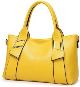 img 4 attached to 👜 Stylish Synthetic Leather Handbag: Women's Messenger Bag & Wallet Combo