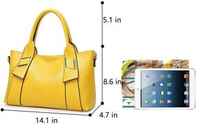 img 2 attached to 👜 Stylish Synthetic Leather Handbag: Women's Messenger Bag & Wallet Combo