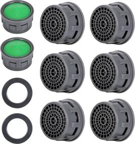 img 4 attached to High-Performance 20 Sets Green Faucet Aerators with Gasket - 2.2 GPM Flow Restrictor Insert Replacement Parts for Bathroom or Kitchen