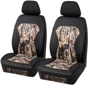 img 4 attached to 🌿 Mossy Oak Low Back Camo Seat Covers: Premium Waterproof Neoprene Fabric, Airbag Compatible, Universally Fit for Most Bucket Seats - Official Licensed Product