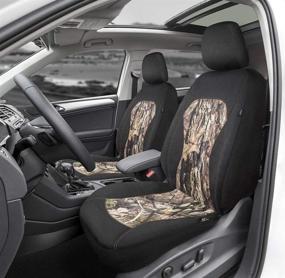 img 3 attached to 🌿 Mossy Oak Low Back Camo Seat Covers: Premium Waterproof Neoprene Fabric, Airbag Compatible, Universally Fit for Most Bucket Seats - Official Licensed Product