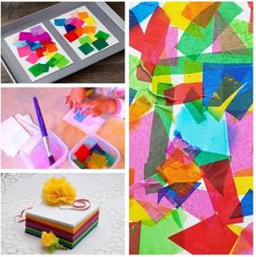 img 2 attached to 📦 Exquiss 2400 Sheets Tissue Paper Squares: Bulk 4 inch Art Paper Craft Supplies for Kids, DIY Projects & School