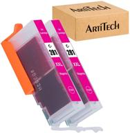 🖨️ artitech cli-281 xxl magenta ink cartridges: canon replacement for ts9120, tr7520, tr8520, ts6120, ts6220, ts8120, ts8220, ts9520, ts6320, ts9521c - 2 pack cli281 m logo