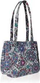 img 3 attached to 👜 Cotton Multi-Compartment Shoulder Satchel Purse by Vera Bradley