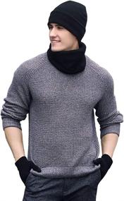 img 1 attached to 🧣 Winter Knitted Hat Scarf Gloves Set for Men and Women - 3 Piece JTJFIT Collection