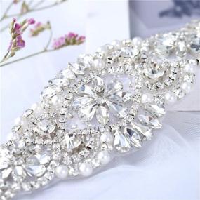 img 2 attached to 💎 XINFANGXIU Rhinestone Wedding Dress Belt: Sparkling Crystal Sash Applique for Bridesmaid and Prom Gowns - Elegant Bridal Accessories