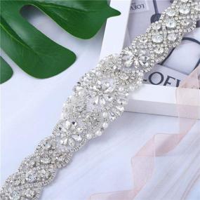 img 3 attached to 💎 XINFANGXIU Rhinestone Wedding Dress Belt: Sparkling Crystal Sash Applique for Bridesmaid and Prom Gowns - Elegant Bridal Accessories