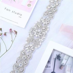 img 4 attached to 💎 XINFANGXIU Rhinestone Wedding Dress Belt: Sparkling Crystal Sash Applique for Bridesmaid and Prom Gowns - Elegant Bridal Accessories