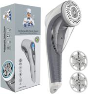🧹 mr.siga rechargeable lint remover and fabric shaver - 2 speeds, electric lint fuzz remover with upgraded 6-leaf blades (2 replaceable) logo