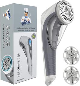 img 4 attached to 🧹 MR.SIGA Rechargeable Lint Remover and Fabric Shaver - 2 Speeds, Electric Lint Fuzz Remover with Upgraded 6-Leaf Blades (2 Replaceable)