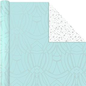 img 1 attached to 🎁 Hallmark Reversible Wrapping Paper Bundle - Pastel & Metallic Celebrate (3-Pack: 75 sq. ft. total) for Mother's Day, Weddings, Birthdays, Baby Showers, Bridal Showers, or Any Occasion