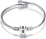 muerdou initial bracelet alphabet bracelets logo