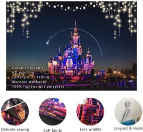 img 1 attached to 🏰 Magical Night View of Disneyland: 7x5ft Polyester Disney Castle Backdrop for Infant New Born Baby Party – Capture Memorable Moments with Wrinkleless Photo Backgrounds BT034