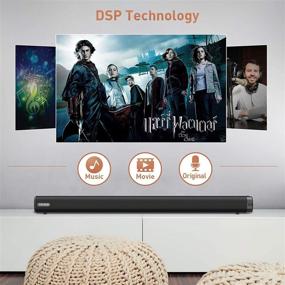 img 1 attached to 🔊 TOPVISION 36-Inch Sound Bar with Built-in Subwoofer - 2.1CH with 3D Surround Sound TV Speaker, Bluetooth 5.0, USB, AUX/RCA, Optical, COA, HDMI ARC Input
