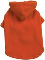 🐶 casual canine orange polyester basic fleece 14-inch dog hoodie, small/medium логотип