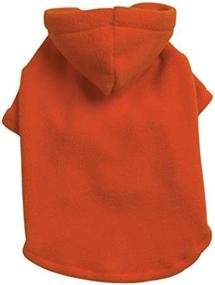 img 4 attached to 🐶 Casual Canine Orange Polyester Basic Fleece 14-Inch Dog Hoodie, Small/Medium