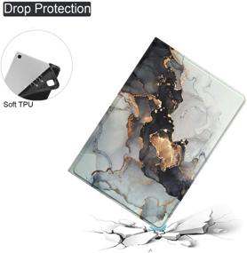 img 1 attached to 📱 Feams Slim Lightweight Folio Stand PU Leather Case for Samsung Galaxy Tab A 8.0 2019 Tablet SM-T290/T295, Black Marble