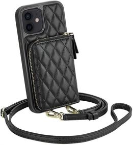 img 4 attached to Stylish and Protective iPhone 11 Wallet Case with Card Holder and Wrist Strap - LAMEEKU Zipper Wallet Case for Lady - Shockproof & Quilted Leather - 6.1 Inch-Black