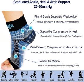 img 3 attached to Dowellife Plantar Fasciitis Socks: Compression Support Sleeves for Swelling, Tendonitis, and Heel Spur Relief - Men and Women