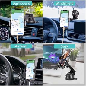 img 3 attached to 📱 Super Suction Car Phone Mount: Universal Holder for iPhone 13/12 Samsung & More, Vent or Dashboard Installation