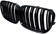 astra depot m look black front kidney grill grille 🚘 for 2009-15 bmw 7-series f01 f02 730d 740i 750i - 1 pair logo