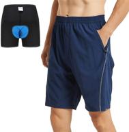 🚵 lavenicole men's mountain bike shorts: padded lightweight mtb biking cycling shorts with pockets - loose-fit performance gear logo