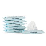 🌿 bamboo antibacterial wipes by abby&amp;finn, natural, biodegradable, fragrance-free, hand &amp; body safe, 6 moisture-seal lid packs (240 total wipes) logo