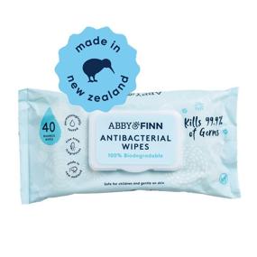 img 3 attached to 🌿 Bamboo Antibacterial Wipes by ABBY&amp;FINN, Natural, Biodegradable, Fragrance-Free, Hand &amp; Body Safe, 6 Moisture-Seal Lid Packs (240 Total Wipes)