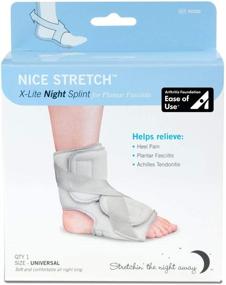 img 4 attached to 🌙 Relieve Plantar Fasciitis Pain with Nice Stretch® X-Lite Night Splint – All-Purpose Dorsal Splint Made in USA