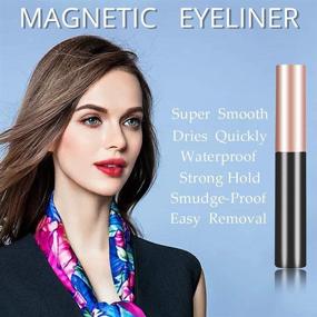 img 1 attached to Набор Luisto Magnetic Eyeliner и ресниц: 3D натуральные длинные 5 пар, надевать их легко благодаря магнитным ресницам с подводкой - не требуется клей!