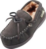 👟 chestnut toddler moccasin shoes and slippers for boys by norty: size 9mus logo