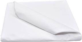 img 2 attached to 🛏️ Get Luxurious Hotel Quality with 1-Piece, Twin XL Size Flat Bed Sheet by Pacific Linens: White, 66x104 in, 200 Thread Count Poly-Cotton Blend; Perfect for College Dorms – Elegant, Breathable & Durable!