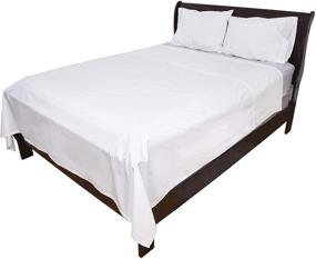 img 4 attached to 🛏️ Get Luxurious Hotel Quality with 1-Piece, Twin XL Size Flat Bed Sheet by Pacific Linens: White, 66x104 in, 200 Thread Count Poly-Cotton Blend; Perfect for College Dorms – Elegant, Breathable & Durable!