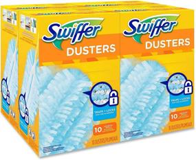 img 4 attached to 🧹 Swiffer 21459CT Dust Lock Fiber Refill Dusters - Light Blue, Unscented (10/Box, 4 Box/Carton) | Effective Dusting Solution