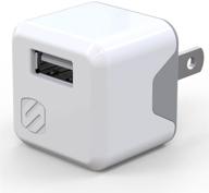 🔌 scosche supercube usbh121mwt single port wall charger for usb devices - white logo