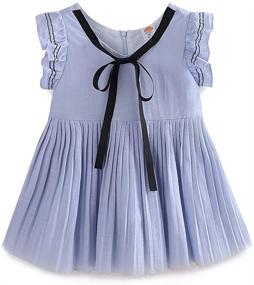 img 4 attached to 👗 Cotton Girls' Clothing: Mud Kingdom Summer Dresses