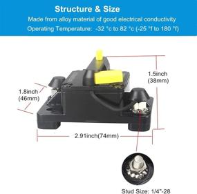 img 2 attached to ⚡️ WOHHOM 100A Waterproof DC 12V-48V Circuit Breaker - Manual Reset Fuse for Trolling Motor, Auto, Car, RV, Marine, Boat - Overload Protection, Inverter, Current 30A-300A