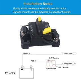 img 3 attached to ⚡️ WOHHOM 100A Waterproof DC 12V-48V Circuit Breaker - Manual Reset Fuse for Trolling Motor, Auto, Car, RV, Marine, Boat - Overload Protection, Inverter, Current 30A-300A