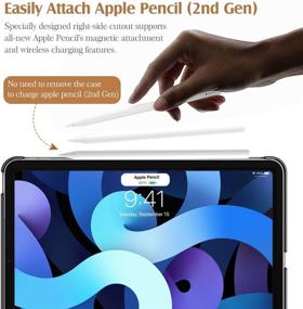 img 3 attached to 📱 TiMOVO Case for New iPad Air 4th Generation - PU Leather Folio Stand Cover with 4 Viewing Angles, Support for Apple Pencil Charging - Brown