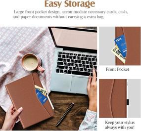 img 1 attached to 📱 TiMOVO Case for New iPad Air 4th Generation - PU Leather Folio Stand Cover with 4 Viewing Angles, Support for Apple Pencil Charging - Brown
