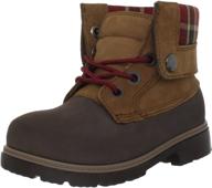 crocs kids' cobbler plaid lined boot: stylish comfort for your little ones logo