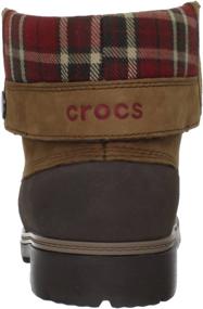 img 2 attached to Crocs Kids' Cobbler Plaid Lined Boot: Stylish Comfort for Your Little Ones