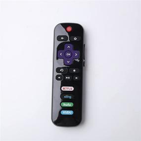 img 4 attached to Улучшенная замена пульта дистанционного управления для TCL Roku TV с клавишами Netflix, Sling, Hulu и Vudu: совместима с 32S4610R, 50FS3750, 55UP120 и др.