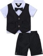 👔 stylish toddler gentleman outfit: formal boys' clothing, suits & sport coats for all occasions logo