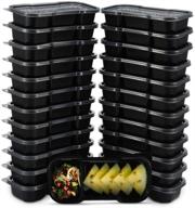 🥡 otor 25 sets meal prep containers 16oz 2 compartments - clear airtight lids - stackable & reusable bento boxes - travel-friendly - bpa free - dishwasher, microwave, freezer safe logo