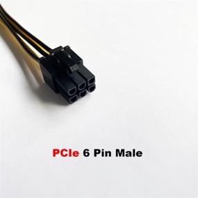 img 3 attached to 🔌 Кабель-переходник питания PCIe от мужчины 6-контактного разъема к мужчине 8-контактного разъема (6+2) - удлинитель - длиной 12.5 дюйма (Набор из 6 штук)