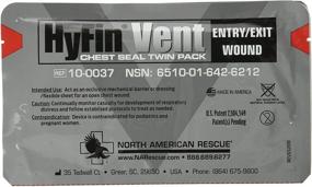 img 3 attached to 🏥 North American Rescue Hyfin Vent Chest Seal, Version 2, 2-Pack (Pack of 1)