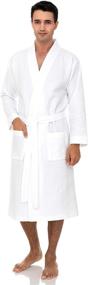 img 4 attached to Luxurious X-Large Kimono Waffle Bathrobe by TowelSelections - Ultimate Comfort and Style
