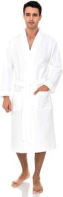img 1 attached to Luxurious X-Large Kimono Waffle Bathrobe by TowelSelections - Ultimate Comfort and Style